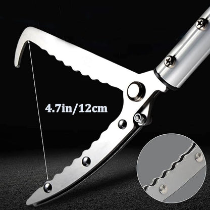 87'' Telescopic Snake Tongs, Aircraft-Grade Aluminum Alloy Reptile Grabber Rattle Snake Catcher Wide Jaw Handling Tool with Lock for Hunting Game Finders PAWPICO