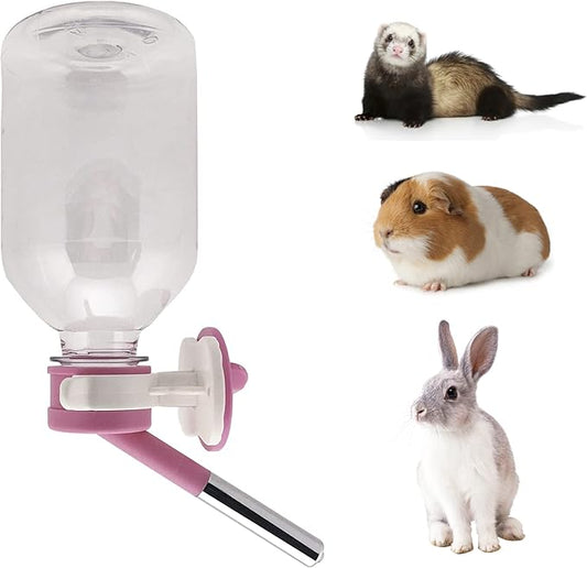 Choco Nose Patented No-Drip Water Bottle/Feeder for Guinea Pigs/Hamsters/Bunnies/Ferrets/Other Small Pets, Critters and Animals -for Cages, Crates or Wall Mount. 10.2 oz. Nozzle 10mm, Pink (C128) ChocoNosePetSupplyWeLovePetsLikeYouDo