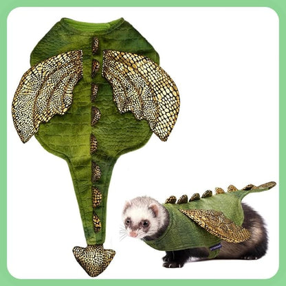 Rabbit Harness Leash Set, Halloween Rabbit Costume Adjustable Small Animal Dinosaur Leash Harness for Rabbits (Large HOKABLE