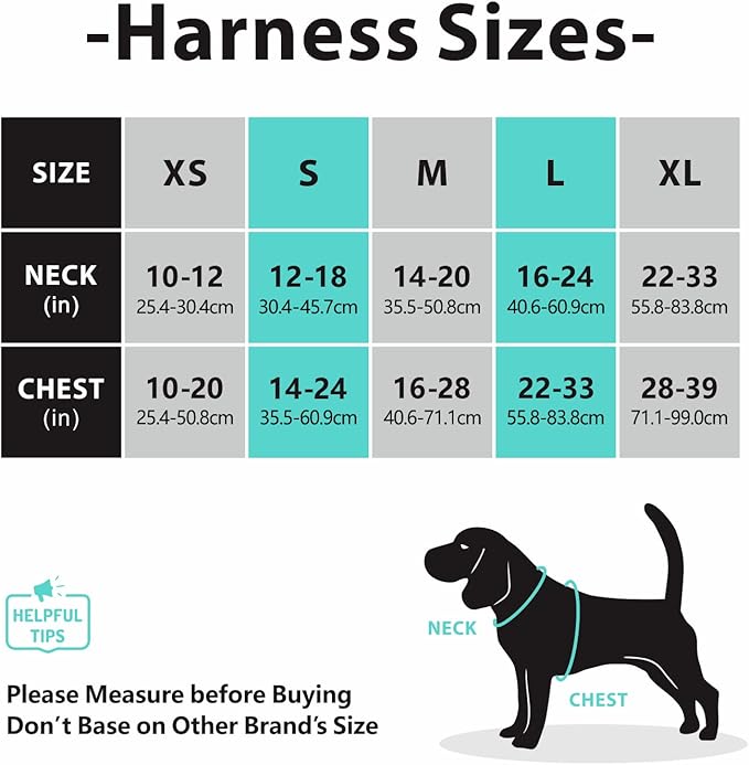 PoyPet No Pull Dog Harness, No Choke Reflective Dog Vest, Adjustable Pet Harnesses with Easy Control Padded Handle for Small Medium Large Dogs(Red Matching Trim,XS) PoyPet