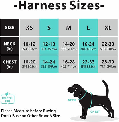 PoyPet No Pull Dog Harness, No Choke Reflective Dog Vest, Adjustable Pet Harnesses with Easy Control Padded Handle for Small Medium Large Dogs(Red Matching Trim,XS) PoyPet