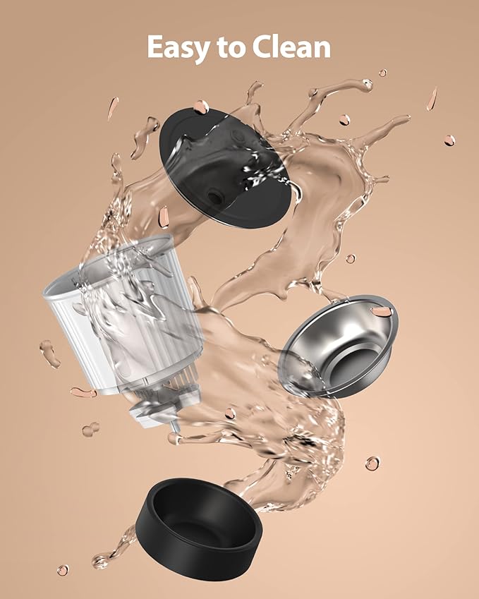 Petory Timed Automatic Cat Feeders - 4L Programable Dry Food Dispenser for Cats and Small Medium Dogs 6 Meals with Desiccant Bag Dual Power Supply 10S Voice Recorder - PAWPICO