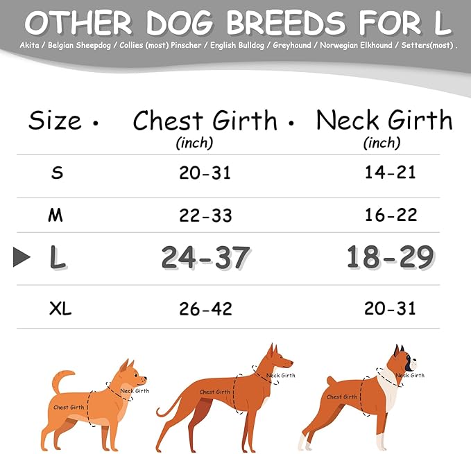 AUROTH Dog Harness for Large Dogs, Dog Vest Harness Large Size Dog, Large Dog Harness, No Pull Dog Harness for Large Dogs with Handle, Black L - PAWPICO