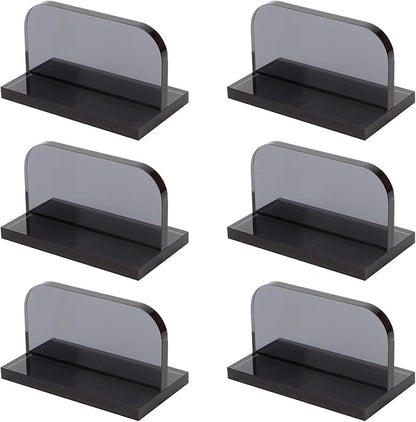 6 Pcs Acrylic Aquarium Lid Handles, Transparent Grey Glass Fish Tank Cover Handle with Adhesive Sticker, Rectangle Aquarium Tank Lid Replacement Handle for Aquarium Fish Cover Holder KCGANI