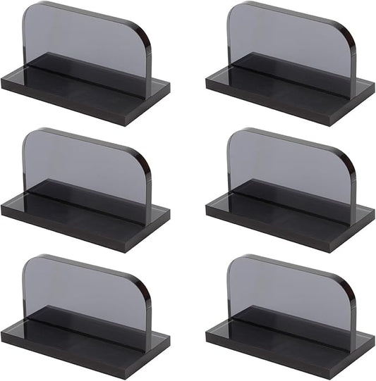 6 Pcs Acrylic Aquarium Lid Handles, Transparent Grey Glass Fish Tank Cover Handle with Adhesive Sticker, Rectangle Aquarium Tank Lid Replacement Handle for Aquarium Fish Cover Holder KCGANI