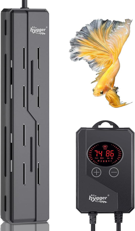 hygger Aquarium Heater 300W,Fish Tank Heater with Digital LED Controller,Overheating & Auto Shut Off Protection,Memory Function,Submersible Fish Heater for Saltwater & Freshwater Fish Tank 25-80Gallon hygger
