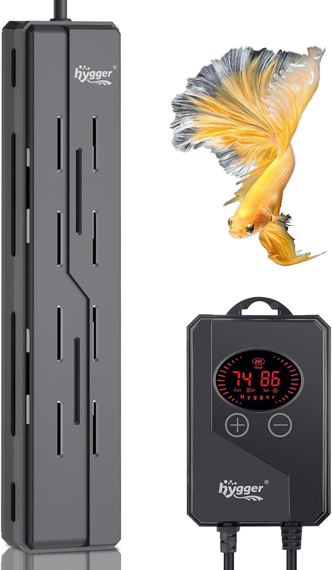 hygger Aquarium Heater 500W,Submersible Fish Tank Heater with Digital LED Controller,Memory Function,Auto Shut Off & Prevent Dry Burning Protection,for Saltwater Freshwater Fish Tank 60-135Gallon hygger