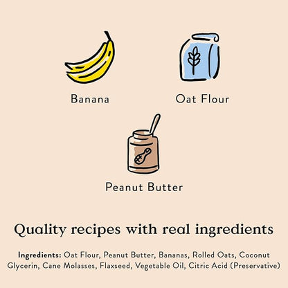 Bocce's Bakery PB 'Nana Muffin Treats for Dogs, Wheat-Free Everyday Dog Treats, Made with Real Ingredients, Baked in The USA, All-Natural Soft & Chewy Cookies, 6 oz - PAWPICO