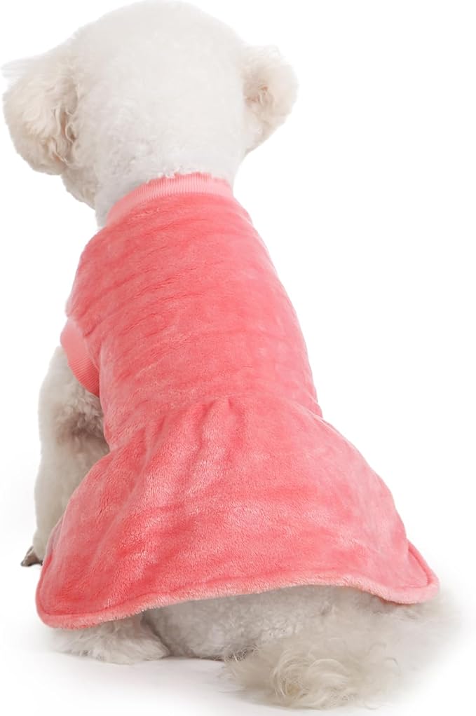 FabriCastle Dog Dress Sweater, Pack of 3, Dog Clothes, Dog Coat, Dog Jacket for Small or Medium Dogs Girl, Ultra Soft and Warm Cat Pet Sweaters (Pink,Violet,Rosepink, X-Small) - PAWPICO