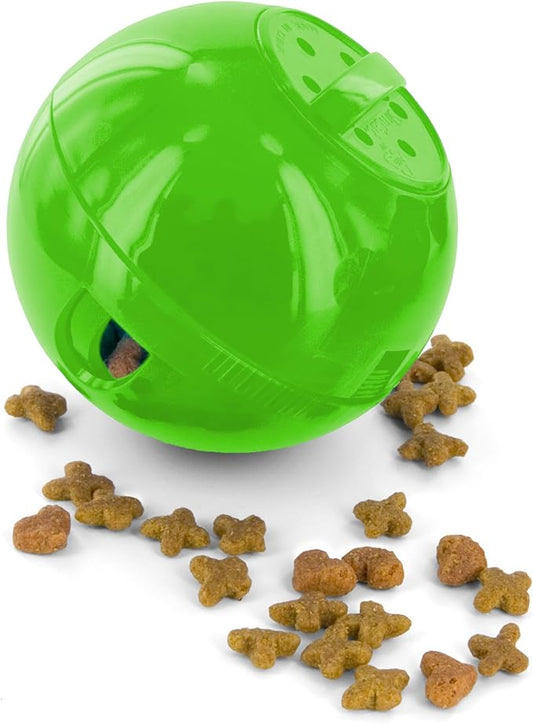 PetSafe Slimcat Feeder Ball - Interactive Game for Your Cat - Fill with Food and Treats - Green - PAWPICO
