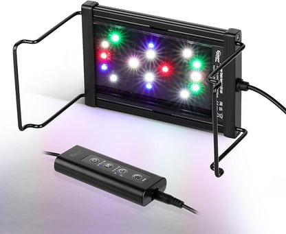 hygger New Mode 24/7 Timer LED Aquarium Light, Auto On Off Full Spectrum Fish Tank Light Fish Colorful/Sun/Nightlight/Wrgb Cycle Mode for Freshwater Plants Tank (for 7in~12in Long Tank) hygger