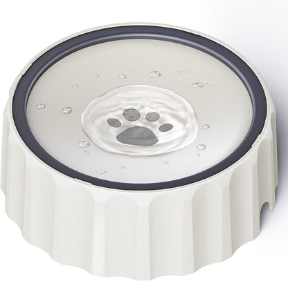 Dog Water Bowl No Spill 70oz/2L Large Capacity Dog Water Bowl Dispenser Non Slip No Splash Dog Water Bowl Pet Slow Feeder No Drip Dog Water Bowl on Vehicle Slow Water Bowl for Dogs and Cat White - PAWPICO