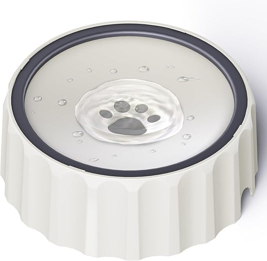 Dog Water Bowl No Spill 70oz/2L Large Capacity Dog Water Bowl Dispenser Non Slip No Splash Dog Water Bowl Pet Slow Feeder No Drip Dog Water Bowl on Vehicle Slow Water Bowl for Dogs and Cat White - PAWPICO