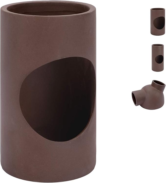 Niteangel Ceramic Hamster Tunnel & Tubes Hideout: for Dwarf Robo Syrian Hamsters Mice Rats or Other Small Animals (Tunnel - Large) Niteangel