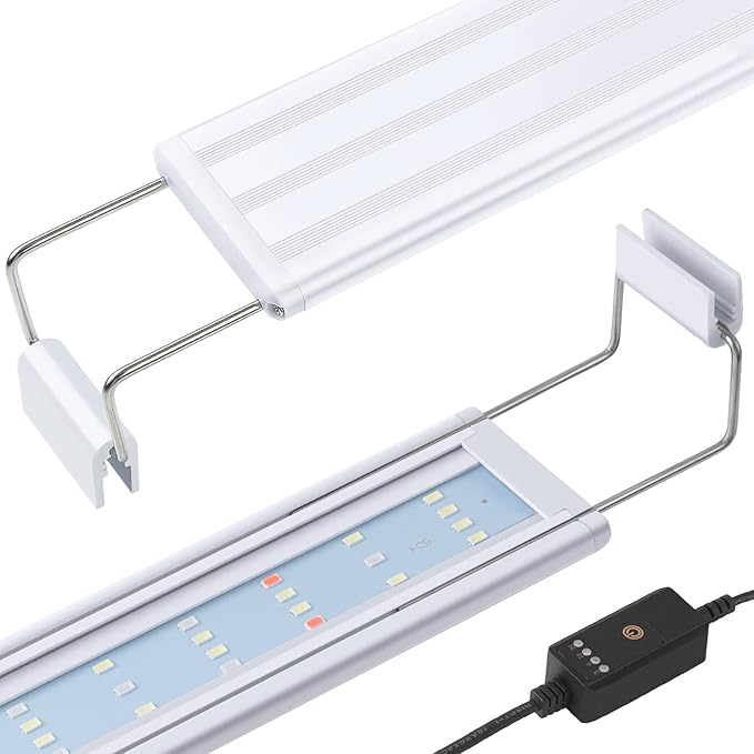 HITOP Full Spectrum LED Aquarium Light – 32-40" Classic Fish Tank Light with Timer, Aquarium Plant Light with Stable Extendable Brackets (32-40in) HITOP-FocusonAquarium
