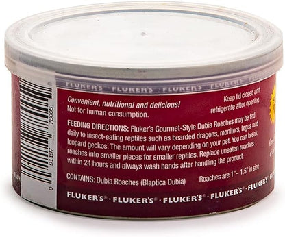 Fluker's Gourmet Canned Food for Reptiles, Fish, Birds and Small Animals, Dubia Roaches, 1.2 oz (Pack of 2) Flukers
