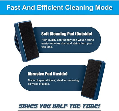 Aquarium Mini Magnetic Scrubber Scraper Small Fish Tank Cleaner Nano Glass Aquarium Cleaning Tools with Super Strong Magnet (Max) DaToo