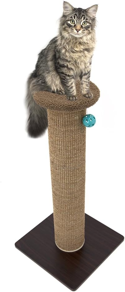 Kitty City Sisal Post Scratcher, Sisal Post (Brown) - PAWPICO