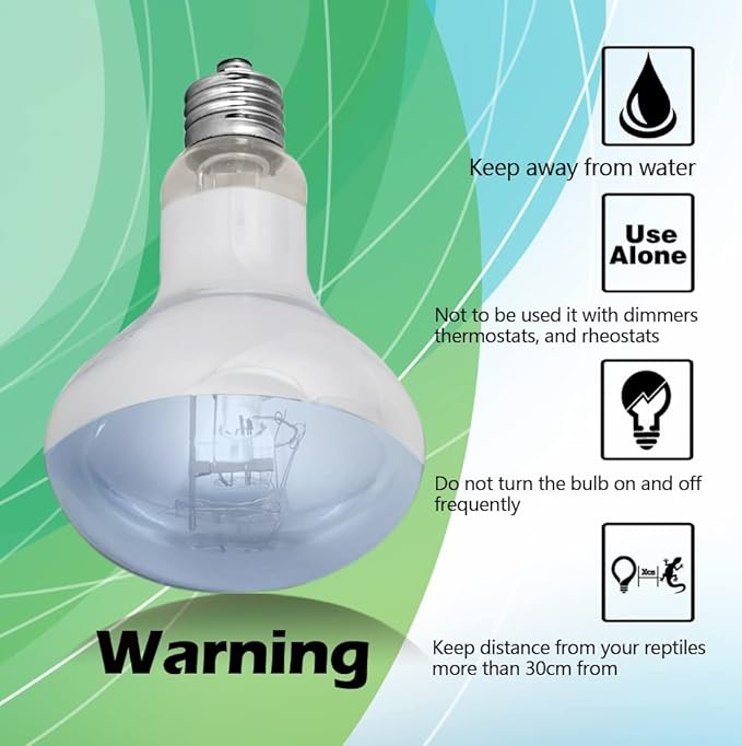 2 Pack 50W Reptile Heat Lamp Bulb Amphibian Basking Light Bulb, Reptile Daylight Bulb for Turtle, Bearded Dragon, Lizard,Chicken with Stick-on Digital Temperature Thermometer bestchoiceforyourreptiles