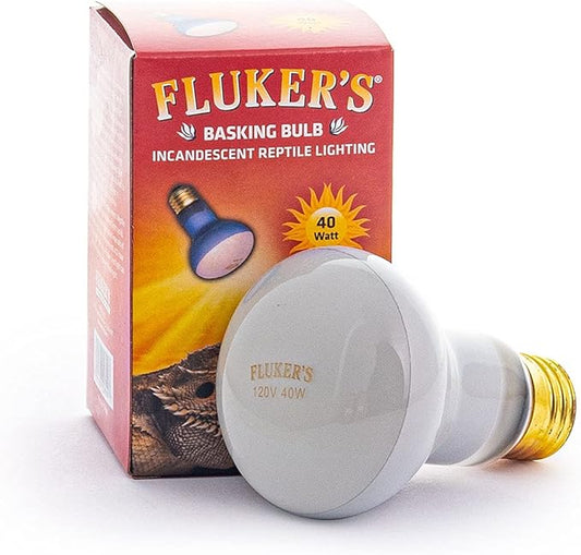 Fluker's Incandescent Basking Spotlight Bulbs for Reptiles Tanks, Reptile Heat Lamp Bulbs for Infrared Light, 40-Watt Flukers