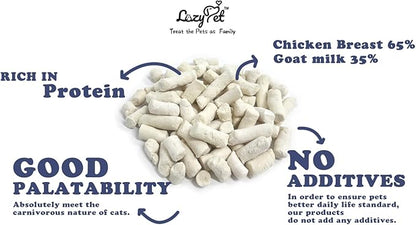 Freeze Dried Raw Single Ingredient Cat Treats, Solve Pet's Picky Eating Problem (Goat Milk bar) - PAWPICO