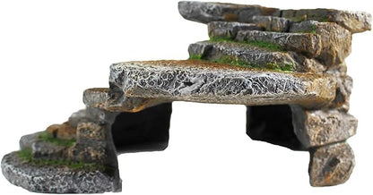PENN-PLAX (REP183) Reptology Shale Scape Step Ledge & Cave Hideout – Decorative Resin for Aquariums & Terrariums – Great for Reptiles, Amphibians, and Fish – Large Penn-Plax