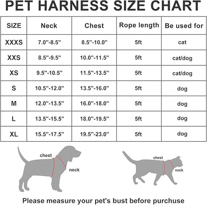 AMTOR Dog Harness with Leash Set,No Pull Adjustable Reflective Step-in Puppy Harness with Padded Vest for Extra-Small/Small Medium Large Dogs and Cats(Blackwhite) - PAWPICO