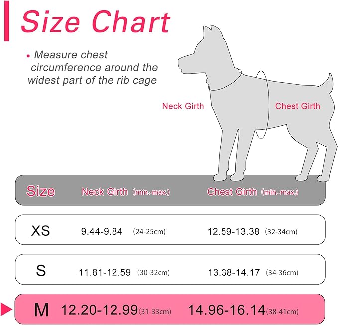 Dog Harness for Small Dogs, Small Dog Harness and Leash Set, Honeycomb Grid, Reflective Lightweight Harness & Anti-Twist Pet Lead,Dog Harness(Multi Color, Size: XS-S-M) (M, Rose red) - PAWPICO