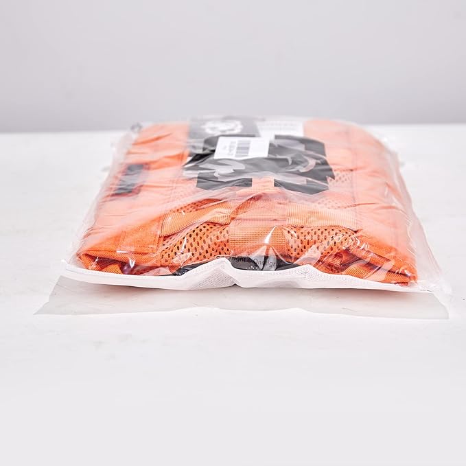 OneTigris No Pull Tactical Dog Harness for Large Dog, Mesh Design Breathable Service Dog Vest with Handle, Military Dog Vest Harness with Molle Panels for Walking Hiking Training (Orange, Large) OneTigris