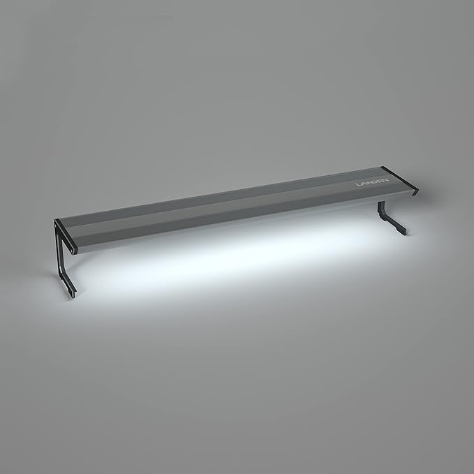 LANDEN AQUABRITE 60 LED Aquarium Light RGB+W for 23.62in (60cm) Rimless Freshwater Fish Tanks - Full Spectrum Lighting with Adjustable Brightness with Controller Landen