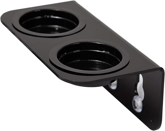 REPTI ZOO Reptile Water Bowl Double Grid Gecko Food Dish Feeder Detachable Suction Cup Reptile Feeding Dish Feeder with 6 Pcs Cups Dish Bowls for Pet Food and Water Feeding REPTIZOO