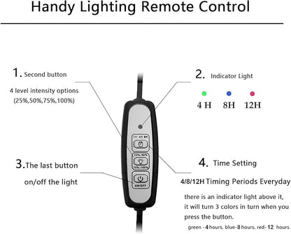 Aquarium Light Full Spectrum LED, for Under 7 Gallon Fish Tank, Light with Timer Auto On/Off, Betta Fish Tank,Indoor Plant Growth, Potted Plants, Succulent, Miniature Gardening Landscape (9) AREPK