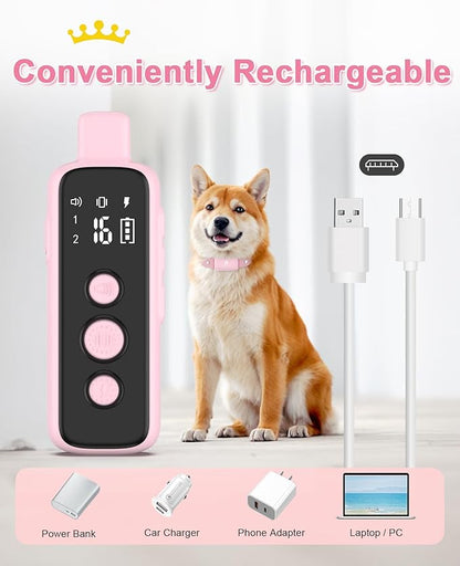 Bousnic Shock Collar for Dogs - Waterproof Rechargeable Dog Electric Training Collar with Remote for Small Medium Large Dogs with Beep, Vibration, Safe Shock Modes (8-120 Lbs) - PAWPICO