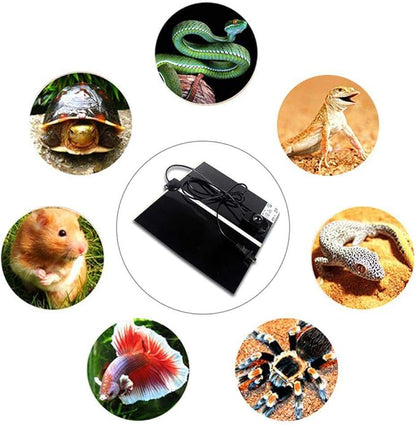 Hamiledyi 14W Reptile Heating Pad,2 PCS Warmer with Temperature Control Adjustment Under Tank,11x11 in Terrarium Heater Mat for Gecko,Turtle,Tortoise,Snakes,Lizard Hamiledyi