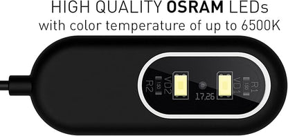 Fish Tank Light - Clip On Aquarium Light - Aquarium Light for Plants - LED Flexible Lamp for Freshwater Nano Aquarium Light - PicoSoft Black 3 Gallon Aqualighter