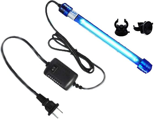 5W 7W 13W U-VC Aquarium Green Clean Light Aquarium Algae Clean Light Fish Tank Water Clean Light Green Clear Waterproof Fish Water Clean Lamp for Pond Fish Tank Sump Swim Pool (11W-13inch Length) JackSuperAquariumPetsFocus