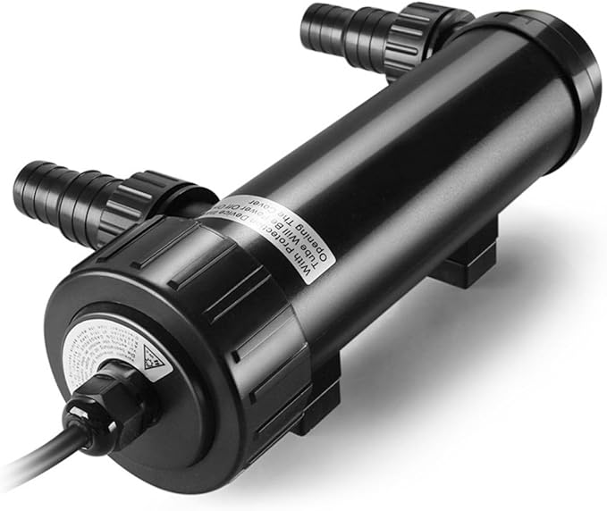 Flexzion UV Light for Pond - 9W Small Pond UV Light, 2113 Gal Capacity, 1500L/H UV Pond Clarifier for Outdoor Ponds, Clears Water in Days (CUV-109A) Flexzion
