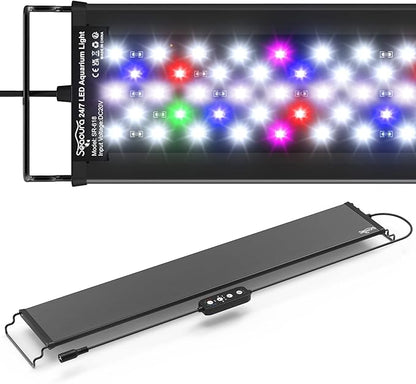 24/7 Mode LED Aquarium Light for Plants-Full Spectrum Fish Tank Light with Timer, Auto On/Off, 7 Colors, Adjustable Brightness, 3 Modes for 24 Inch to 30 Inch Freshwater Tank, 22 W SEAOURA