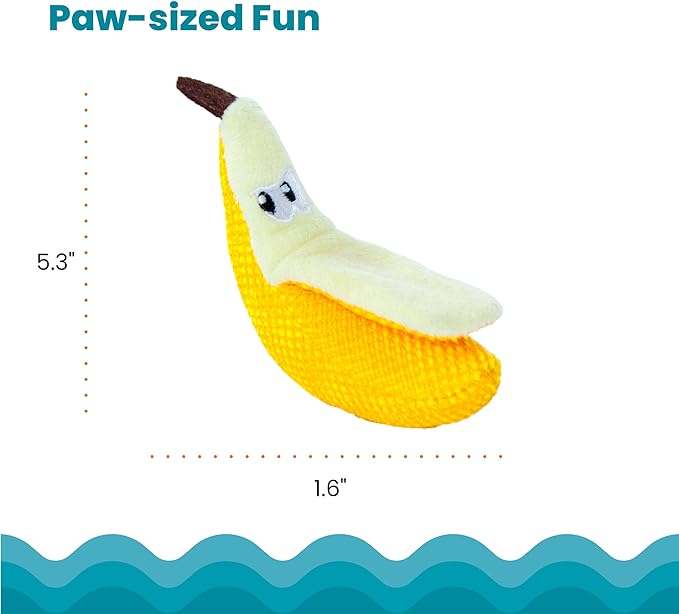 Catstages Dental Banana Catnip Cat Chew Toy - PAWPICO