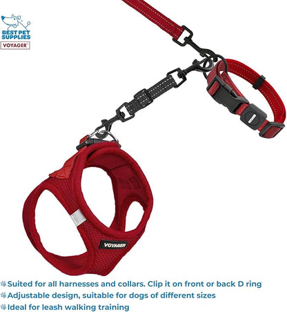 Best Pet Supplies Voyager Dog Collar Safety Clip with Dual Clasps, Collars and No Pull Harness Connectors, Training for Walking, Running, and Hiking, Safety Clip - Black BestPetSuppliesLLC