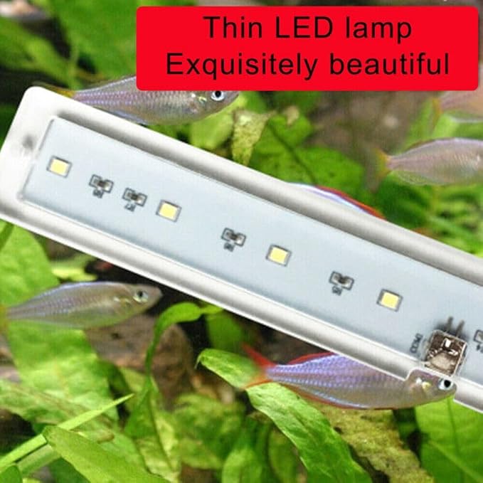 LED Aquarium Light Lamp Plant Fish Tank 3-8mm Thickness Clip-On Bracket Lighting Fits Tanks 3-8mm Thickness Clip-on 20cm 8" Lamp for Fish Tank Aquarium Bracket Light LinaLife