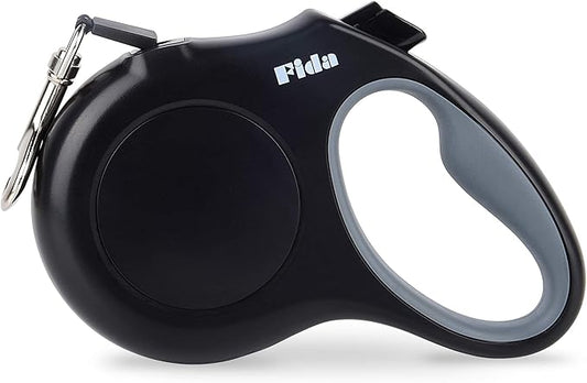 Fida Retractable Dog Leash, 16 ft Dog Walking Leash for Small Dogs up to 26 lbs, 360° Tangle Free, Black Fida