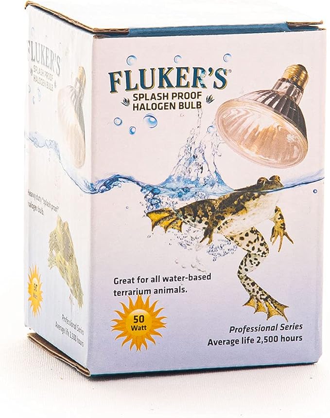 Fluker's Heavy, Duty Splash Proof Halogen Bulb for All Water Based Terrarium Animals, 50 Watt Flukers