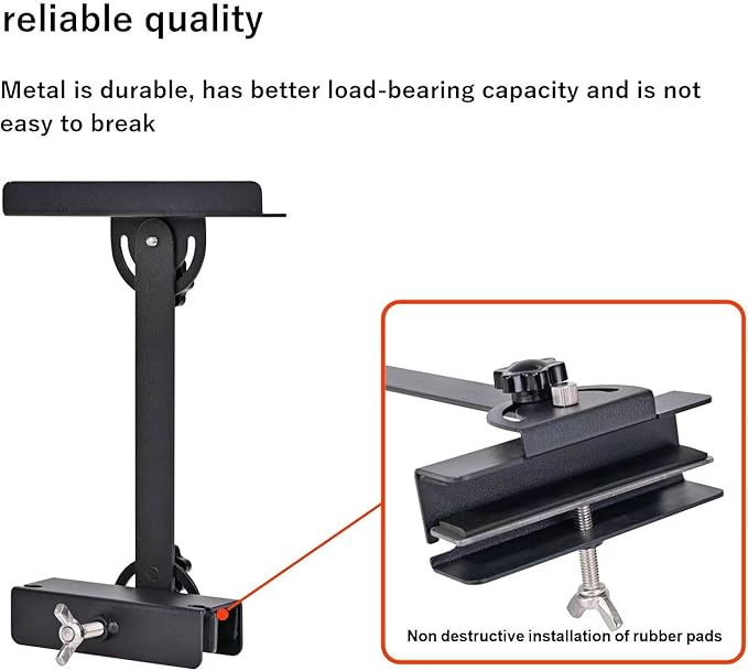 Aquarium Light Riser 0-6.5 Inch High Adjustment Fish Tank LED Aquarium Light Stand Support Width <=4.9 Inches Rust -Proof Metal Material, 12 Kg of Carrying Capacity DONGWUZHIDAO
