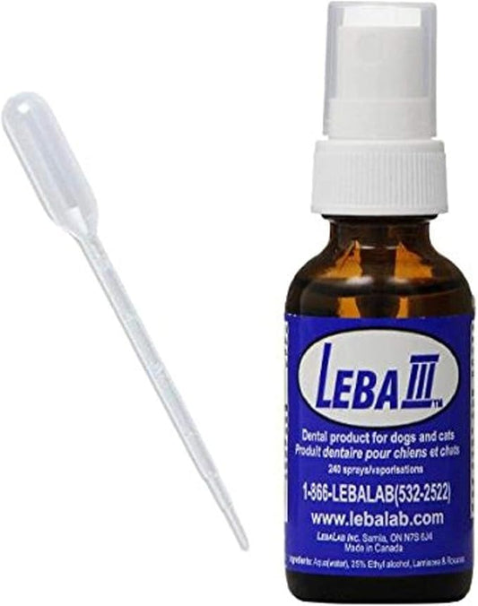 100% Natural and Herbal Dog and Cat Dental Spray - Best to Keep Your Pets Teeth Clean, Gums Healthy and Their Breath Fresh - Removes Build Up - Dog Dental Spray - Cat Dental Spray Leba+III