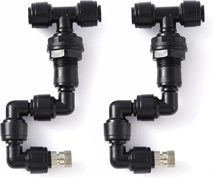 Reptile Misting Spray Nozzle for Rainforest Tank Pet Cooling Adjustable Reptile Nozzle Fogger Mist Sprinkler for Full Water Coverage, Replacement Micro Spray Nozzles, 2PCS ExplorewithPassion