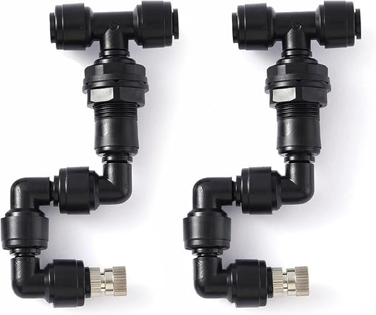 Reptile Misting Spray Nozzle for Rainforest Tank Pet Cooling Adjustable Reptile Nozzle Fogger Mist Sprinkler for Full Water Coverage, Replacement Micro Spray Nozzles, 2PCS ExplorewithPassion