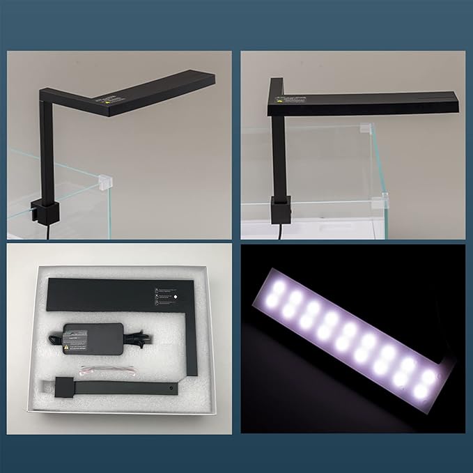 F FROK FFrok Aquarium Light for Fish Tank, Clip on LED Fish Tank Light, Clamp Aquarium Light with 5 Colors for 7 Gallons Tank, Betta Fish Tank, Miniature Landscape (Black) PAWPICO