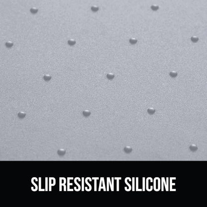 Gorilla Grip 100% Waterproof Raised Edge BPA Free Silicone Pet Feeding Mat, Dog Cat Food Mats Contain Spills Protects Floors, Placemats for Cats, Dogs Water Bowl, Pets Accessories 16x10, Light Gray - PAWPICO