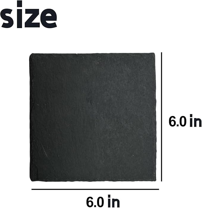 Reptile Basking Platform 2Pcs 6.0''x6.0'' Turtle Rock Plate Slate Feeding Platform Food Dish Bowl Bathing Rock Rest Terrace for Chameleon Lizard Bearded Dragon Gecko Snake Frog Newt (6.0''/15CM) Tfwadmx